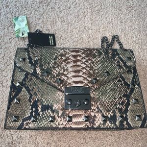 Badgley Mischka snake skin purse